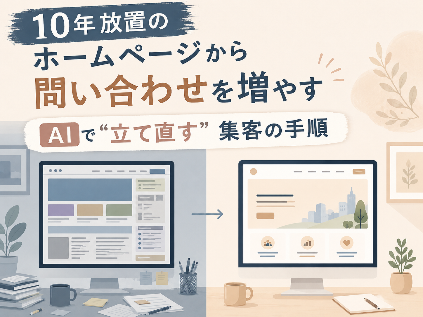 10年放置のホームページから問い合わせを増やす｜AIで"立て直す"集客の手順