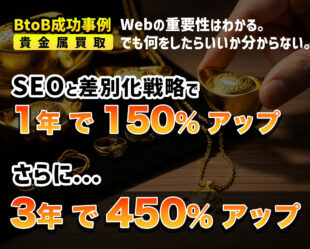 【BtoB成功事例】SEO強化と導線改善で新規買取比率が450％アップ！