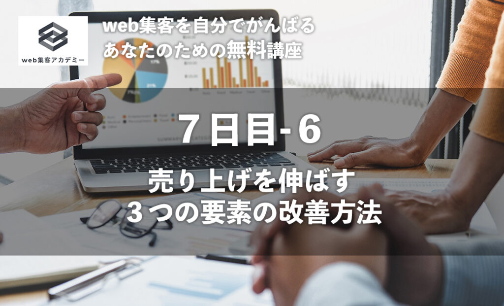 売り上げを伸ばす３つの要素の改善方法