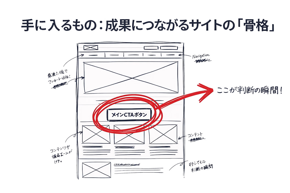 手に入るものは、成果につながるサイト設計図