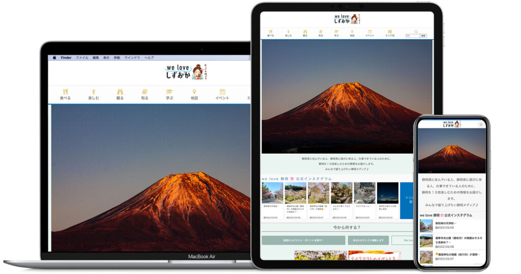 ホームページ作成実績：メディア：welove静岡